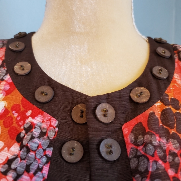 TRENZ by Theresa Renz silk blend animal Blazer C12 - Picture 9 of 11